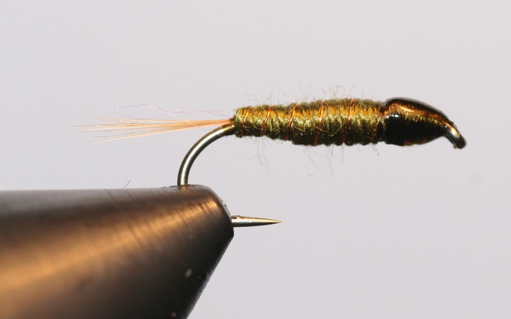 10 x Mouche de peche Streamer Blob Olive BILLE H8/10/12 mosca fly tying truite